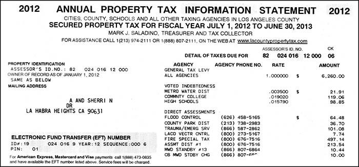 Property Tax Statement